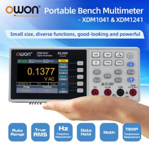OWON XDM1041 XDM1241 Bench Digital Multimeter 55000 Counts True RMS 3.5" LCD Current Voltmeter Temperature Desktop Multimeters - Image 4